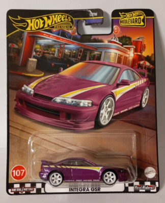 HOT WHEELS PREMIUM BOULEVARD CUSTOM `01 ACURA INTEGRA GSR REAL RIDERS HRT77