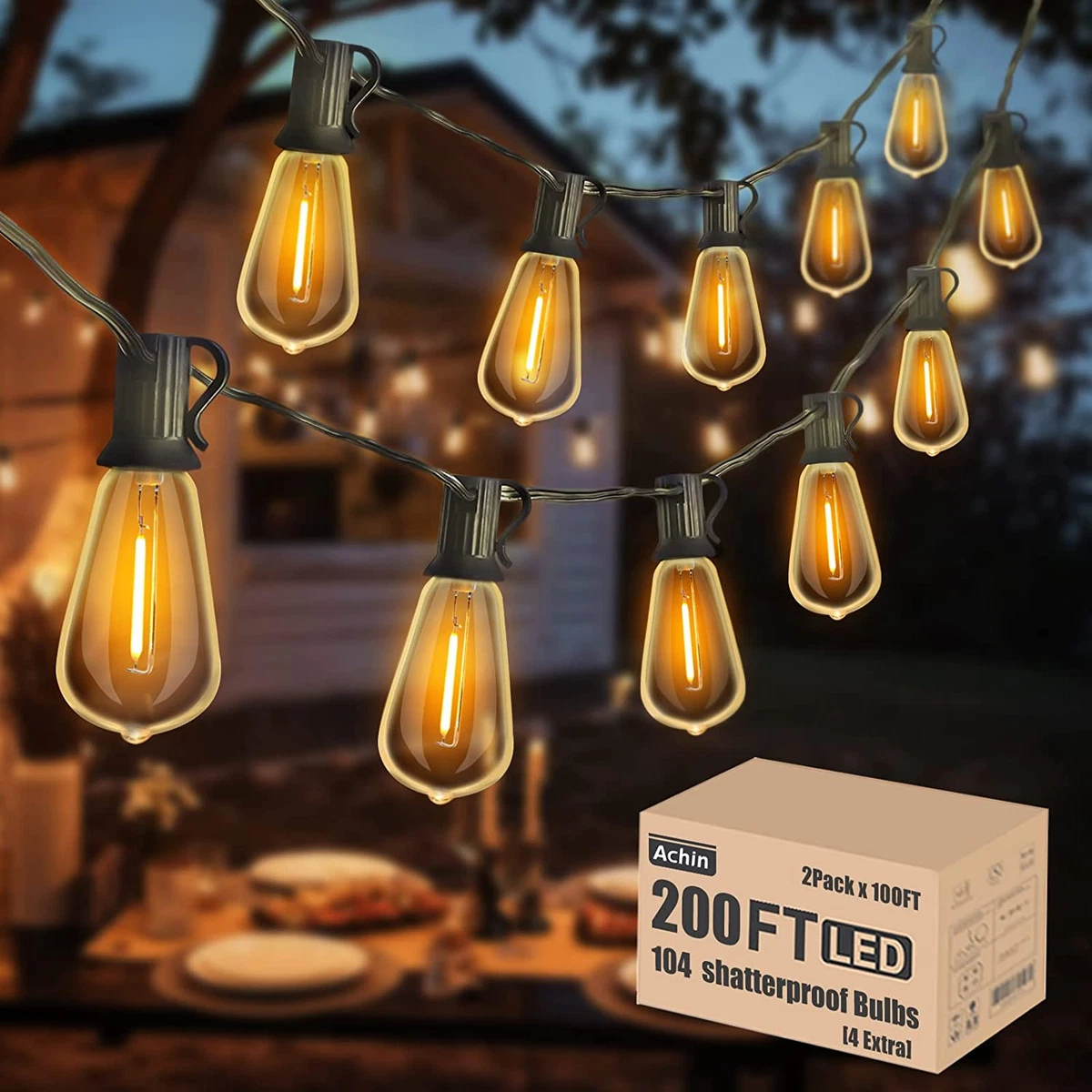 Canvas vintage edison string cheap lights