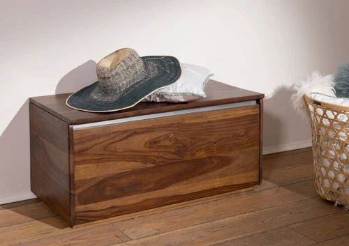 Truhe SYDNEY #138 Holztruhe Sideboard Sitztruhe Sheesham Palisander 80x40x40cm