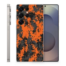 Vinyl Wrap Skin Orange Camo Compatible With Samsung Galaxy S 25 Ultra