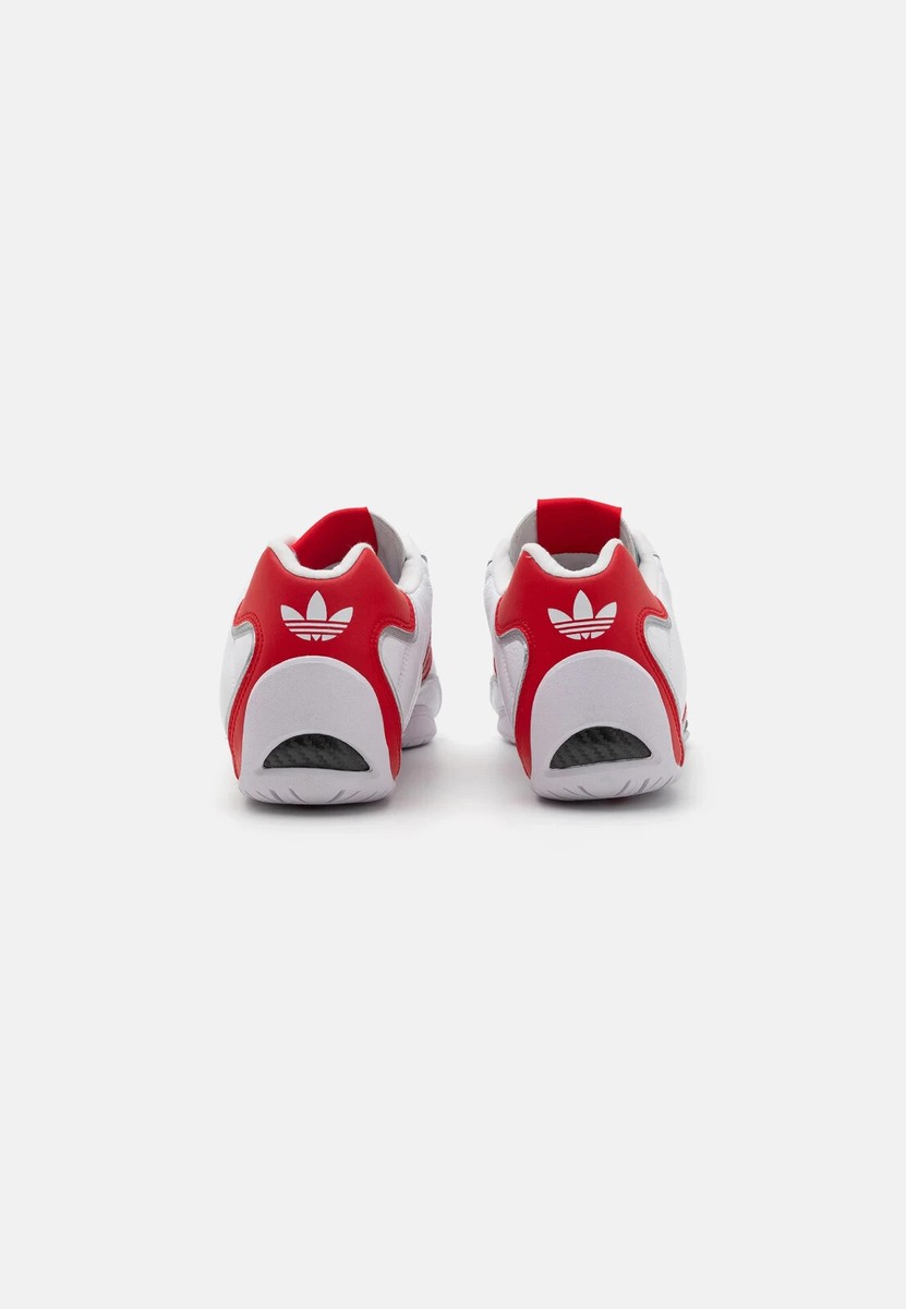 スニーカー adidas Adiracer Low White Red adidas Adiracer Lo Leather Trainers in White and Red | eBay