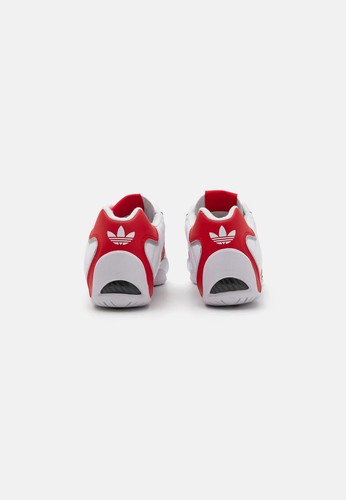 Zapatillas de cuero Adidas Adiracer Lo en blanco y rojo - Imagen 5 de 6