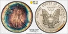 1995 Silver Eagle Monster Bullseye Toning! PCGS True View MS68