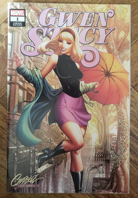 #ad GWEN STACY 1A J SCOTT CAMPBELL EXCLUSIVE VARIANT COMIC 2020 SPRING MARY JANE VF $25.00