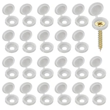 Screw Snap Covers Plastic Hinged Screw Cover Caps 5 mm & 100 Pack & Light Gray