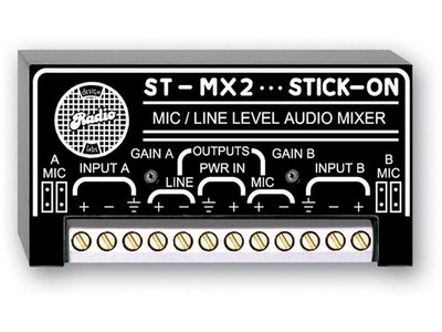 RDL ST-MX2 2 Microphone or Line Input Mixer/Microphone and Line Out