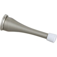 Spring Door Stop 3 Pack Satin Nickel Finish Heavy Duty