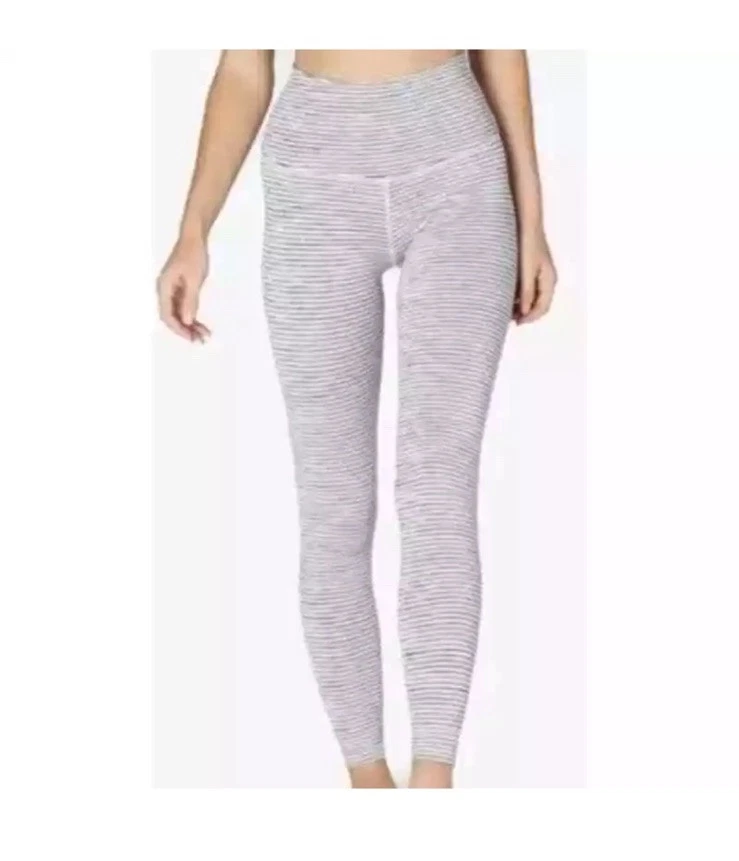 beyond-yoga surf stripe high waisted yoga leggings