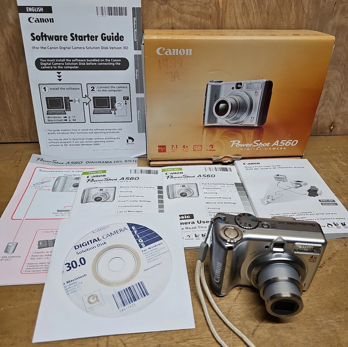 Canon PowerShot A560 Digital Cameras with Date/Time Stamp for Sale