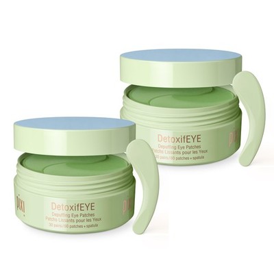 Pixi DetoxifEYE 2-Pack | Depuffing Hydrogel 60 Count (Pack of 2), Blue