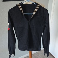 US Navy Black Long Sleeve Top Vintage Small