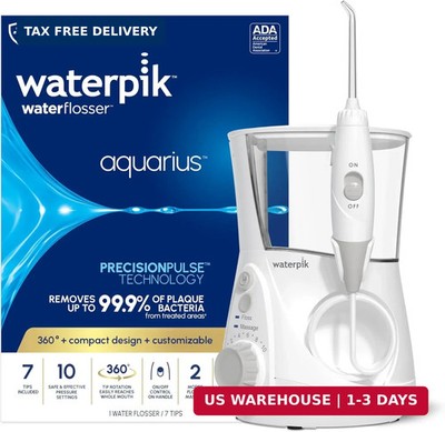 Waterpik Aquarius Water Flosser For Teeth Cleaning, Gums, Braces, Dental Care, E