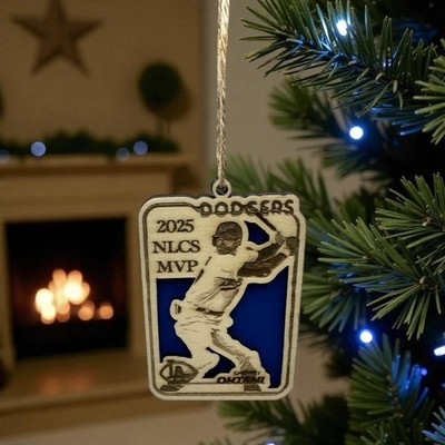 Shohei Ohtani Ornament 2025 NLCS MVP | Wooden | Laser Engraved Layered Design