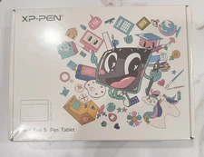 XP-Pen Deco Fun L Pen Tablet Set Blue with pen and wires