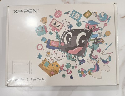 XP-Pen Deco Fun L Pen Tablet Set Blue with pen and wires