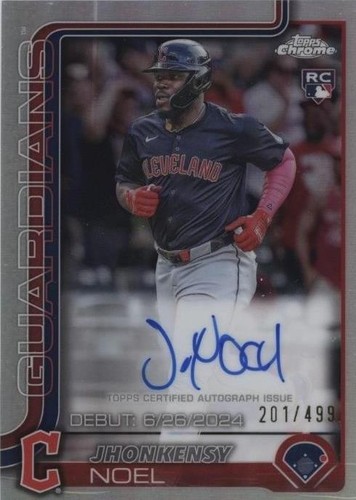 JUSTIN WROBLESKI 2025 Topps Chrome Rookie Debut Auto Blue RayWave