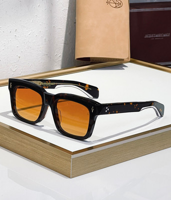 Jacques Marie Mage JMM TORINO Sunglasses Dark Tortoise Orange Lens Unisex
