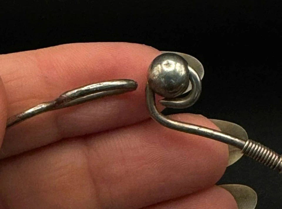 Brazalete Brazalete Artesanal de Plata de Ley, Perlas y Cristales con Cuentas Novia Boda Foto 3 de 4