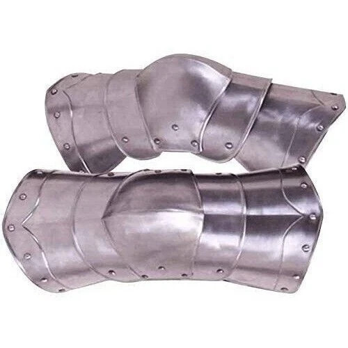 Médiévale Armor Genou Knight Protection Jambe Métal Jeu de Rôle Avec Costume - Photo 5 sur 6