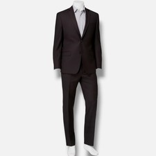  395 Marc New York Men's Black Solid Classic-Fit 2-Piece Suit Jacket Pants 48R