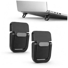 Keyboard Laptop feet, 2pcs Zinc Alloy Mini Laptop Stands for Desk Black