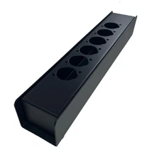 PROCRAFT PB1E-6X-BK Steel Project Box 10-5/8" x 1-7/8" x 1 5/8" w/ 6 "D" punches