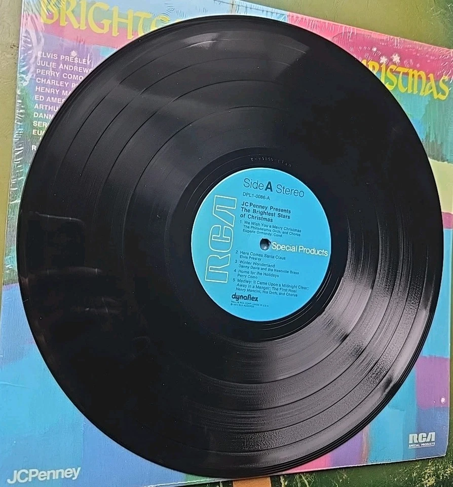 1974 Самые яркие звезды Рождества запись 12» виниловая пластинка 33 об/мин DPL1-0086 - Изображение 3 из 4