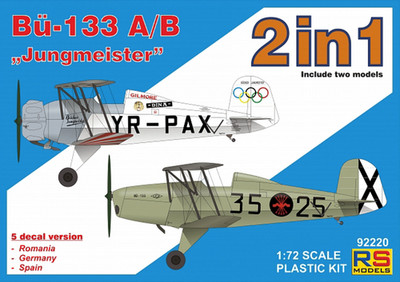 RS Models 92220 1:72 Bucker Bu-133A/B ''Jungmeister'' 5 Decal Varianten