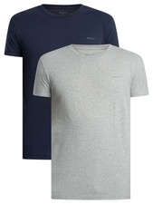 Image of GANT Men's 2 Pack Lounge Crew T-Shirt, Multicoloured