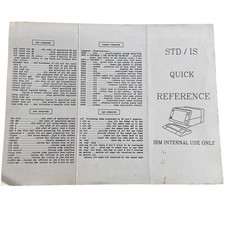Vintage IBM Internal Use Only STD/IS Quick Reference Guide Commands IMS CIMPAC I