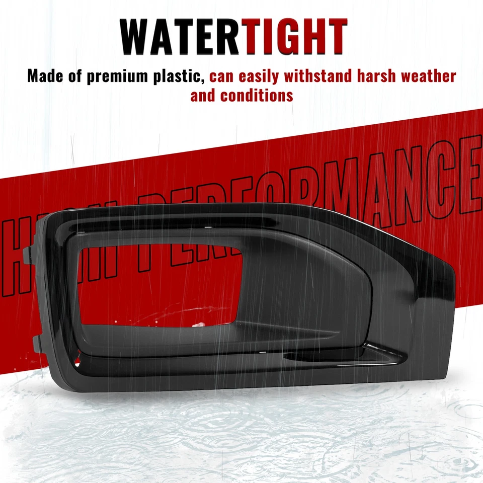 Par para GMC Yukon / Yukon XL 2015-2020 negro brillante luz antiniebla bisel cubierta embellecedor Foto 3 de 4