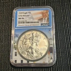 2020 American Silver Eagle MS70 NGC Early Releases- Donald Trump Label