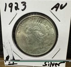 1923 Peace Silver Dollar $1 - Philadelphia Mint AU Free Shipping