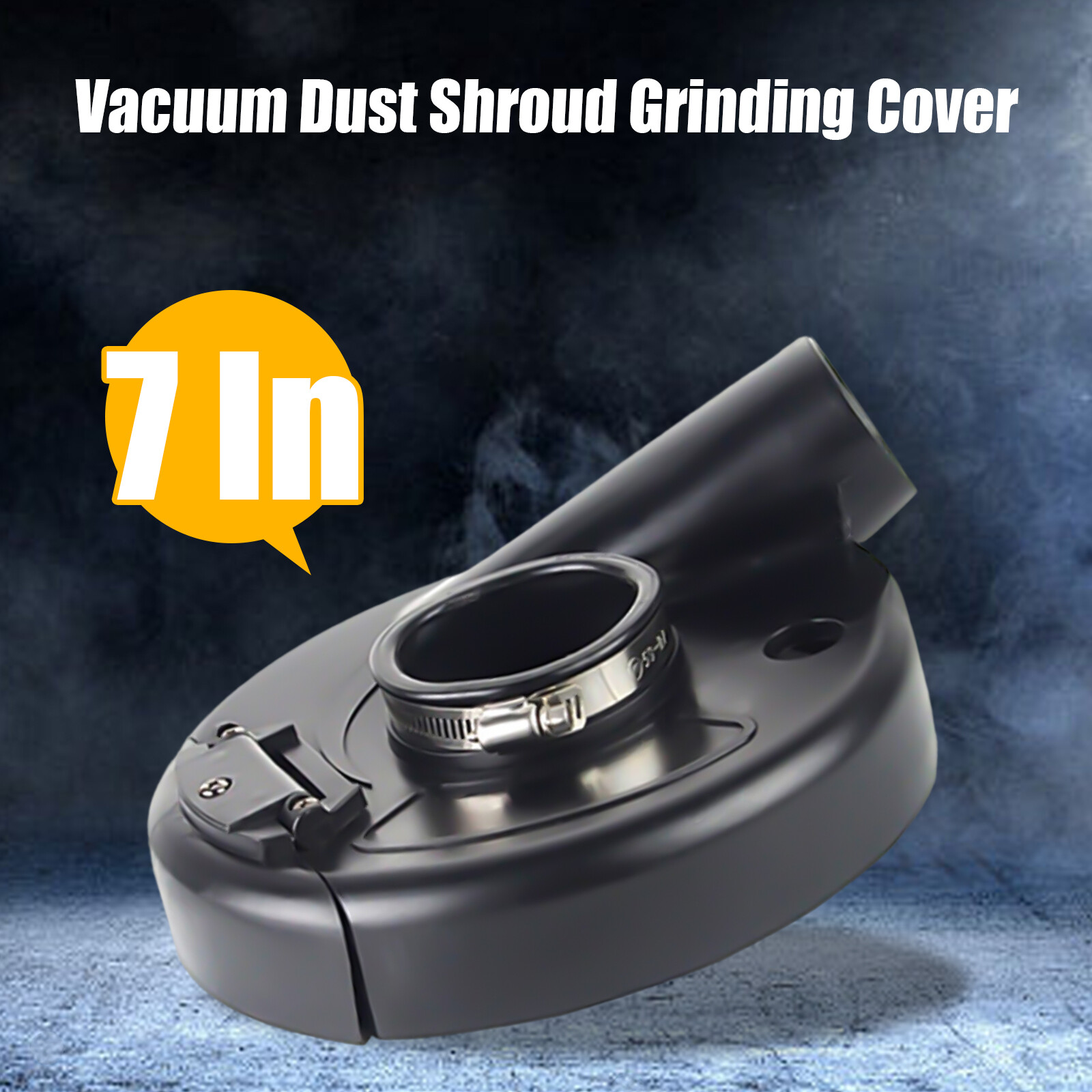 Vacuum Dust Shroud Grinding Cover For Angle Hand Grind Grinder Polisher Black