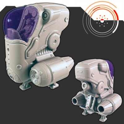 Sci-Fi Finch Shuttle 32mm Tabletop Terrain Miniature Set, Fiction, Space