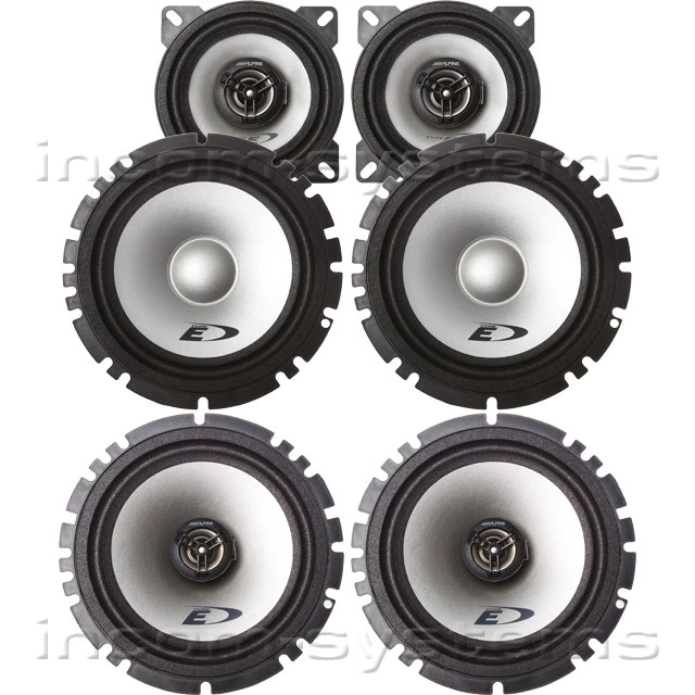 VW GOLF III 3-WEGE ALPINE LAUTSPRECHER KOMPLETT SET FRONT + HECK / VORN + HINTEN