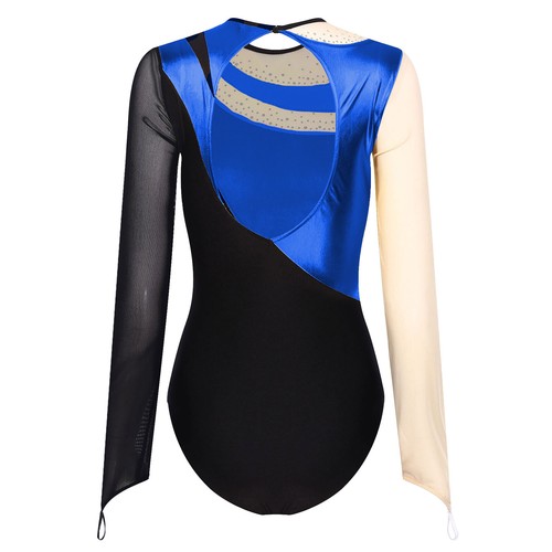 Women's Dance Leotard Long Sleeve Gymnastics Leotards Bodysuit Tops Dancewear - Picture 30 of 59