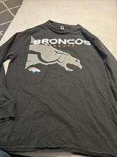 Vintage Majestic NFL Denver Broncos Long Sleeve T Shirt Size Large Unique Design