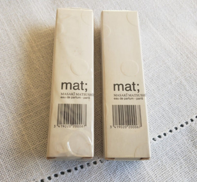 2 NIB SEALED Mat; Masaki Matsushima EDP 0.22oz/6.5ml Splash Mini Travel Purse
