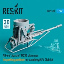 1/72 Reskit RSU72-0258 AH-64 "Apache" M230 chain gun (in parking position) for A
