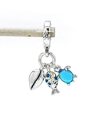 New 100% Authentic PANDORA 925 Fish, Sea Turtle & Conch Charm Pendant 791697C01