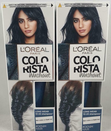 2 x L'OREAL PARIS colorista Washout Denim blu semi-permanente tintura per  capelli 80ml | eBay