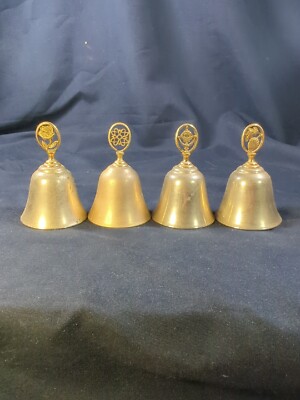 Avon 4 Golden gold tone Bells Rose ''Avon calling'' acorn oak leaf 3'' unique rare