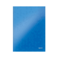 Leitz Notizbuch Din A5 Liniert Hardcover Blau Metallic 80 Seiten Notizheft Wow