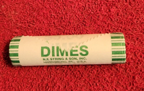 2024 d uncirculated Roosevelt dime roll NF Strings heads/tails OR heads/heads