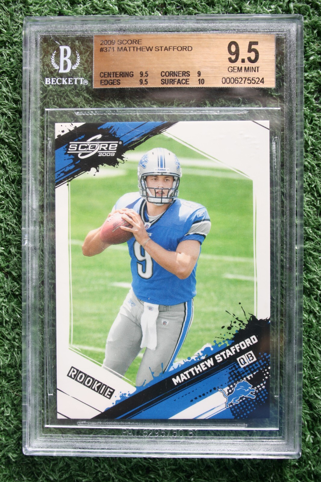 Matthew Stafford 2009 Score #371 Rookie  BGS 9.5 Gem Mint