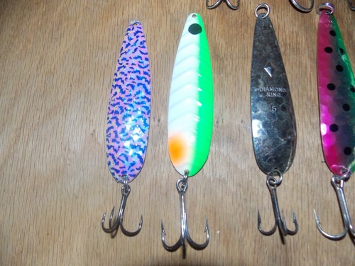 (9) MAGNUM Trolling Spoons Different Brands & Colors Approx 4.75-5.25" 10/25 - Foto 3 di 7