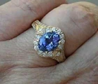 3Ct Art Deco Oval Cut Sapphire & Lab Created Diamond 925 Silver Engagement Ring