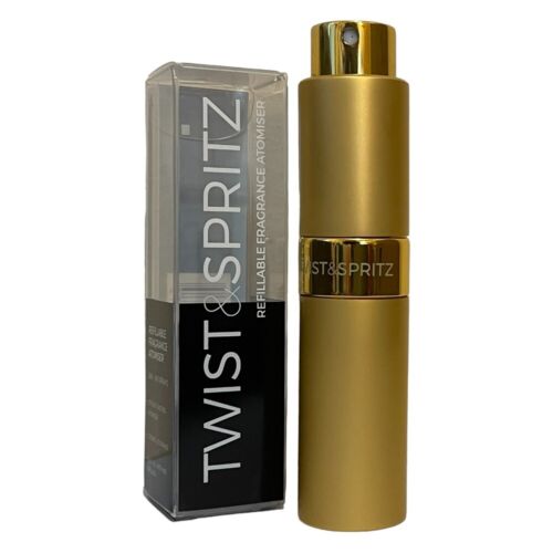 Twist & Spritz Perfume Atomiser 8ml Gold, Full = 100 Sprays - Picture 1 of 3