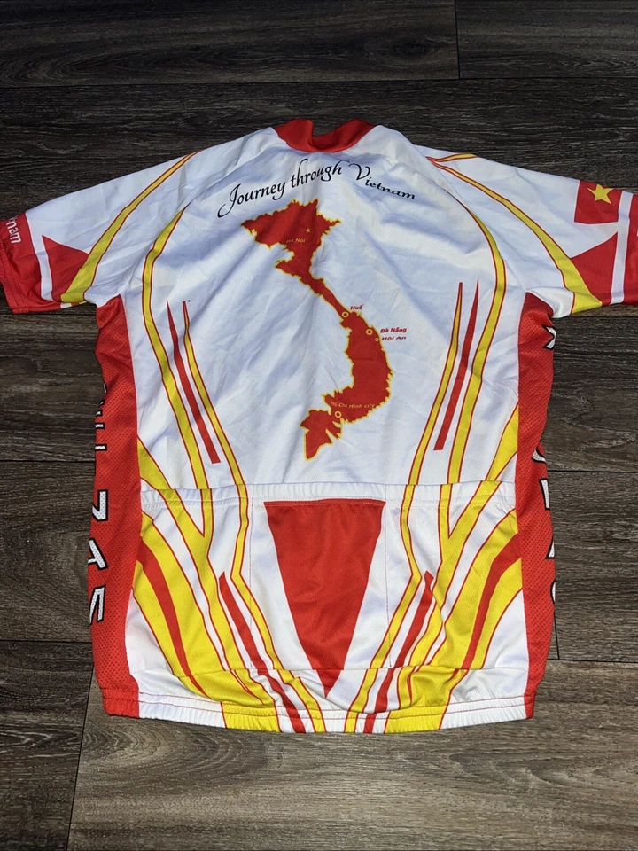 Camiseta de ciclismo para hombre Tour De Vietnam grande blanca #SS Foto 3 de 3